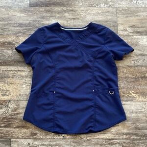Women Blue Scrub Top Size Medium